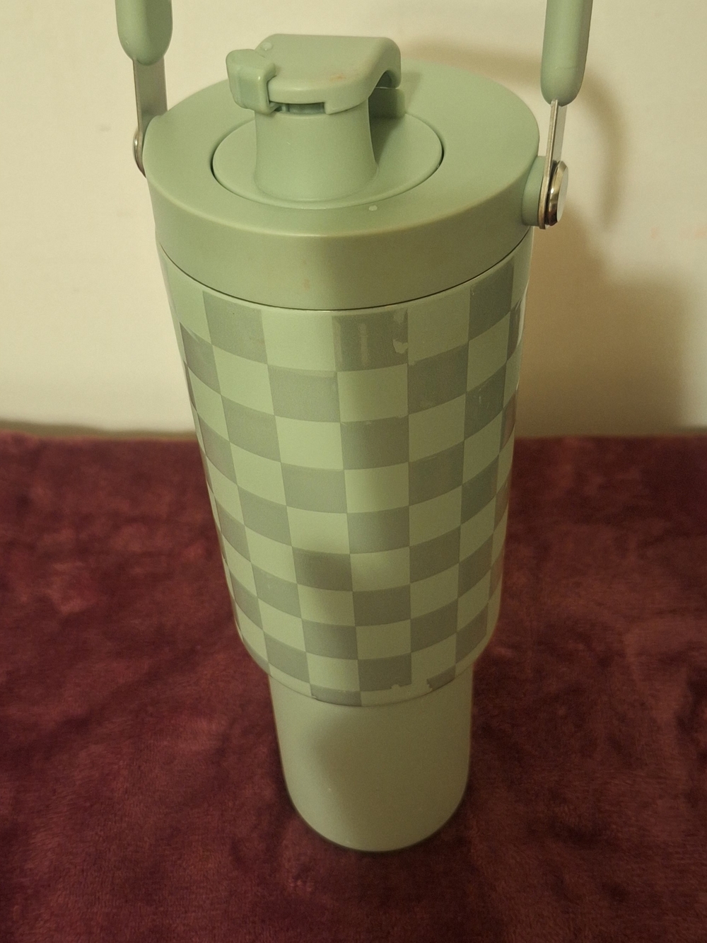 SM Mint Green Checkered Insulated Tumbler - Picture 5 of 9